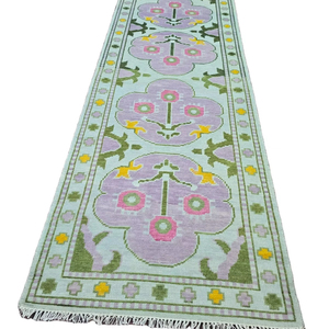 Alfombras de corredor anudadas a mano tradicionales de algodón de alta calidad, 2,8x12, juegos de sala de estar personalizados, área antideslizante hecha a mano para mascotas - Product Image 1