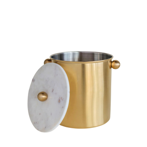 Cubetas de Hielo de Latón Martillado de Lujo con Acabado Dorado para el Hogar, Eventos, Fiestas, Bares, Enfriador de Vino con Asas - Product Image 6