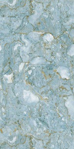 Alexina Aqua 60x120 Full Body Glossy <b>Ceramic</b> Interior Tile Glazed Polished Porcelain Marble Floor Wall Luxury - Product Image 5