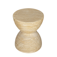 Tabouret en fibrociment écologique de haute qualité, renforcé de fibres de verre, design moderne, couleur travertin, personnalisable pour hôtel, entrée, villa
