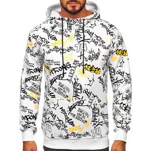 Sudadera con capucha informal OEM para hombre, manga larga, invierno, algodón grueso, estampado, ropa de sublimación, sudadera teñida lisa, sublimación - Product Image 1