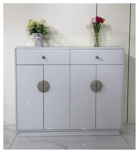 Modern Freestanding <b>Shoe</b> Cabinet with Ventilated Door Gray Plastic <b>Storage</b> Console for Living Room Home Furniture - Product Image 1