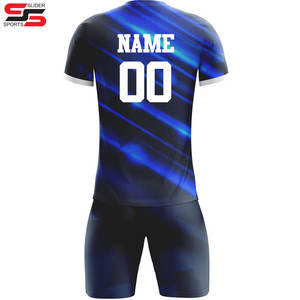Vente en gros de maillots de football pour enfants, ensemble d'uniformes de football en polyester personnalisés, uniformes de football d'entraînement respirants pour garçons - Product Image 2