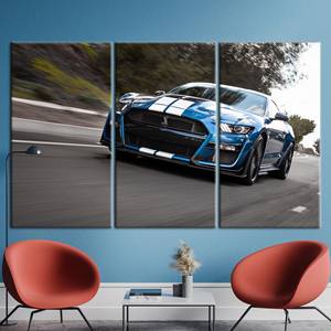 ภาพพิมพ์บนผ้าใบลายรถยนต์ฟอร์ดสุดหรู - ของตกแต่งยานยนต์สมัยใหม่,3P:ห่อหุ้มอย่างดี - Product Image 1