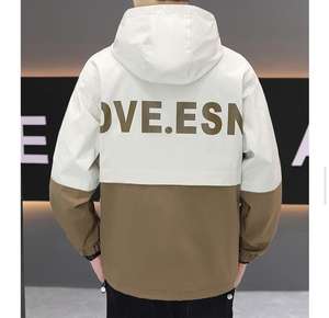 Chaqueta cortavientos Bearfit deportiva de 100% poliéster para hombre, venta al por mayor 2025, Softshell para exteriores, resistente al agua, resistente al viento, lona fina - Product Image 4