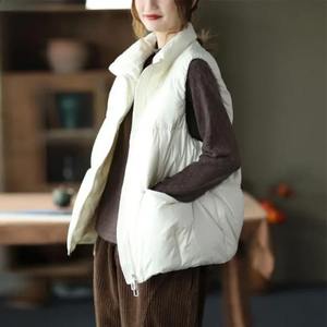 Gilet en coton pour femmes automne/hiver Style inactif veste d'extérieur polyvalente à coupe ample - Product Image 5