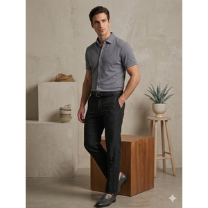 CAMISA BÁSICA DE SATÉN DE ALGODÓN - ANTACID - Product Image 6