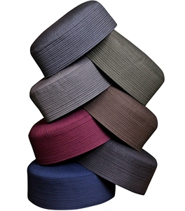 Chapeau de prière classique unisexe en kufi, confectionné avec précision, léger, en tricot doux, couvre-chef islamique, design rayé, 100% - Product Image 6