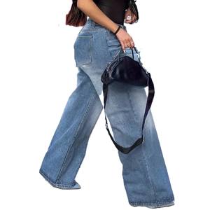 Wholesale Excellent Quality Women's Baggy jeans Comfortable Elastic <b>Waist</b> Casual Wear Available in <b>Low</b> Price - Product Image 2