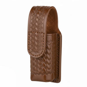 Durable Pu Leather Pepper Spray Holder <b>Keyring</b> Travel Outdoor Self Defense Custom Logo Pepper Spray Pouch - Product Image 5