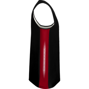 Ventes en gros de maillots de basket-ball personnalisés de haute qualité 100% polyester respirant pour adultes, hommes, style rétro, avec tissu en maille - Product Image 3