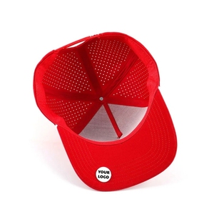 Casquettes de golf personnalisables imperméables UPF50+ avec trous découpés au laser, casquette classique 5 panneaux haute performance, logo personnalisé, anti-transpiration, séchage rapide - Product Image 5