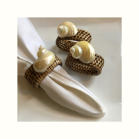 Anneau de serviette en coquillage Turbo, appliqué à la décoration de table, à la décoration de la salle à manger et à l'utilisation dans l'hôtellerie