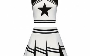 Uniforme de Porrista Personalizado OEM, Falda de Vestir Verde y Negra, Talla Grande, Disfraz de Práctica para Niñas, Jóvenes y Mujeres - Product Image 5