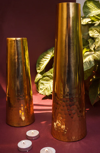 AK Vase à fleurs en métal design de luxe en laiton lot de 3 avec vase moderne fini or pour la décoration intérieure/désherbage - Product Image 2