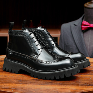 Zapatos de Trabajo Duraderos de Cuero Vacuno con Forro Antiolor y Absorción de Impactos, Zapatos Casuales para Hombre, Zapatos para Uso Diario - Product Image 3