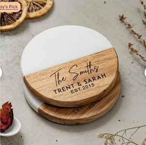 Posavasos de Mármol Modernos y Elegantes, Ecológicos, de 4 Pulgadas, Decoración de Lujo para Mesa de Cocina, Restaurante y Hogar, Alfombrillas Premium - Product Image 4