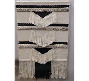 Meilleures ventes de tentures murales bohèmes en macramé, tapisserie en coton faite à la main - 40x30 pouces, décoration murale bohème, utilisez un design personnalisé - Product Image 4