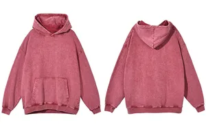 Sudadera con capucha de lavado ácido para hombre de último estilo directo de fábrica 100% algodón ropa informal Etiqueta Privada MOQ bajo para la temporada de otoño - Product Image 4