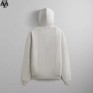 Sweat à capuche côtelé gris surdimensionné de haute qualité pour hommes Style sans effort Porter au quotidien Doux Chaud Décontracté Relaxation Streetwear - Product Image 2
