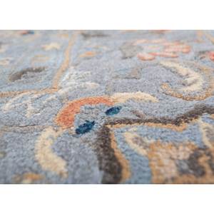 Alfombra Kasbah Azul de Lana y Viscosa, Tejida a Mano, Modelo Top-1504 (Cs-01), 10 mm de Grosor, para el Hogar, Pasillo, Sala de Estar, Rectangular, con Patrón de Medallón - Product Image 3