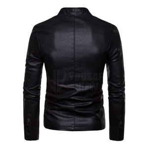 แจ็กเก็ตหนังสำหรับผู้ชายเสื้อแจ็กเก็ตหนังสีตามสั่งแนวสตรีท - Product Image 2