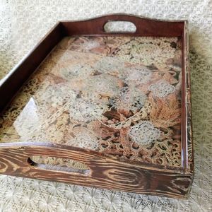 PIGMENTOS, bandeja para servir de resina epoxi hecha a mano, elementos esenciales de cocina únicos para el hogar, restaurante, Hotel, bandejas decorativas para servir - Product Image 2