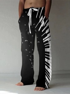 Pantalones rectos ligeros de cintura media para hombre, transpirables, estampados en 3D, gráficos, Otoño, informal, vacaciones diarias, ropa de calle, Joggers - Product Image 5