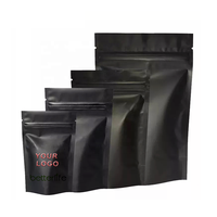 Sachets Doypack/Emballages en Aluminium Mat Noir avec Fermeture Zip/Emballages Mylar pour Aliments