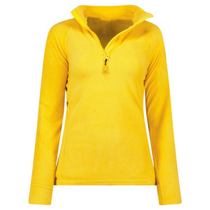 Chaqueta de lana de invierno con cremallera de cuarto de moda para mujer, chaqueta de cuello alto transpirable de peso pesado con logotipo personalizado - Product Image 2