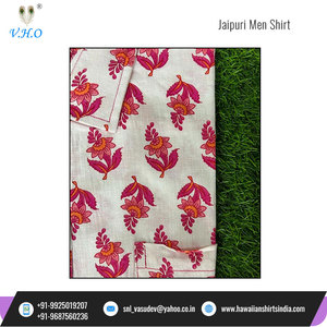 Última Oferta al por Mayor, Camisa de Hombre de Manga Corta con Estampado a Mano Jaipuri, 100% Algodón de la Mejor Calidad, Secado Rápido, Antiarrugas - Product Image 6