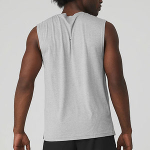 Camisetas sin mangas de entrenamiento para hombre, camisetas sin mangas informales de Color sólido para hombre, camisetas sin mangas musculares, chaleco de culturismo para entrenamiento de gimnasio - Product Image 3
