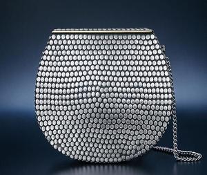 Stone <b>Clutch</b> Luxury Design Handmade <b>Bags</b> <b>Silver</b> Evening Designer Ready to Ship Sa Resin Brass Mosaic with Metal - Product Image 3