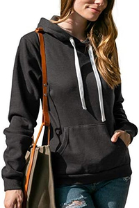 Nouveau sweat à capuche pour femme avec imprimé sur le col, sweat-shirt avec logo 3D personnalisé en relief, conçu pour un confort quotidien, style streetwear - Product Image 6
