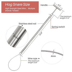 Herramienta de sujeción de cerdos cromada de 18 pulgadas para un manejo seguro de animales en granjas e instalaciones ganaderas - Product Image 6