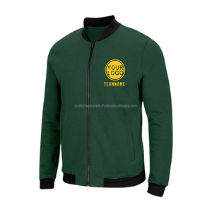 Wool Leather Sleeve <b>Varsity</b> <b>Jacket</b> for Clubs Custom Stand Collar Premium Letterman <b>Jacket</b> with Front Embroidery - Product Image 2