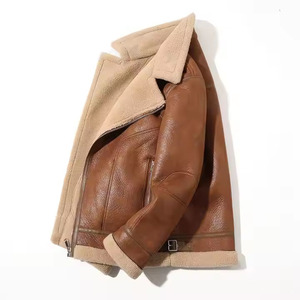 Leather <b>Jacket</b> Made in Pakistan New Fashionable <b>Sheepskin</b> Leather <b>Jacket</b> for <b>Men</b> Cheap Price Lightweight - Product Image 3