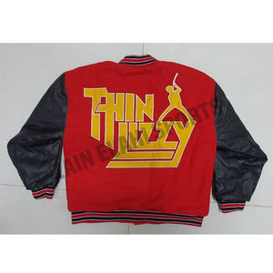 2025 nouvelle veste universitaire Letterman élégante avec manches en cuir véritable superbe qualité brodée vestes de Baseball coupe-vent - Product Image 1