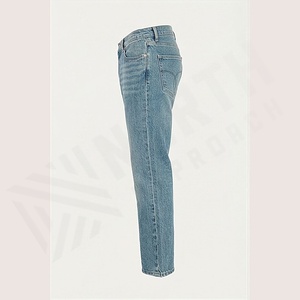 Pantalones Vaqueros de Mezclilla para Hombre Estilo Occidental, Corte Recto, Ropa de Moda Urbana, Color Personalizado, Venta al Por Mayor de Fábrica - Product Image 3