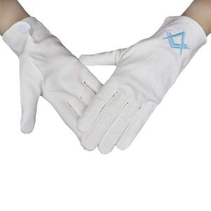 Guantes Masónicos Personalizados, Guantes de Logia Azul de Maestro Masón con Bordado, de Pakistán, Fabricante y Proveedor de Guantes de Regalia Masónica - Product Image 4