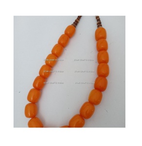 Vendeur chaud 2024 collier de perles de résine de couleur orange au prix d'usine en gros de STAR CRAFTS INDIA - Product Image 1