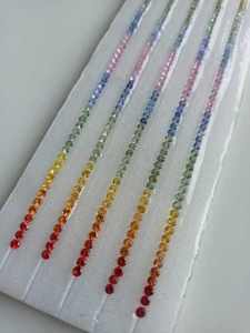 Arc-en-ciel Multi Saphir 2mm 3mm 4mm Saphir Rond Pierres Lâches pour la Fabrication de Bagues et de Bijoux Grossiste Prix Usine Pierre Précieuse - Product Image 2