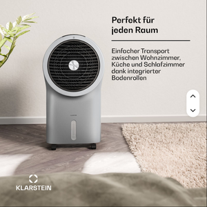 Tower <b>Air</b> <b>Cooler</b> Fan Water 320 M3/h 6L Tank Portable for Home <b>Rooms</b> 30 M2 50W 50 DB Silver App-Controlled Touch Control 3-Speed - Product Image 3