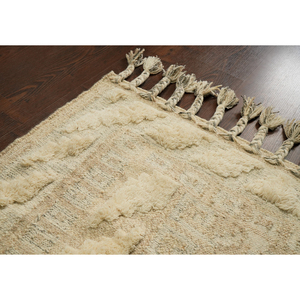 Alfombra de lana de lujo a pedido con borlas hechas a mano Rectángulo de estilo moderno para sala de estar Puerta del dormitorio Tamaño grande Buen precio - Product Image 3