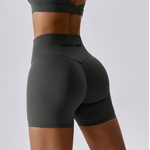 Vente en gros de shorts d'entraînement Offre Spéciale sans couture pour femmes taille haute lifting des fesses course à pied yoga fitness gym - Product Image 4