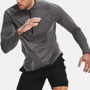 Sudaderas Personalizadas con Logotipo Bordado para Hombre, Ropa Deportiva de Gimnasio Elástica 100% Poliéster, Ligera, con Cierre de Cremallera de un Cuarto - Product Image 3