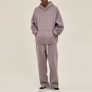 ชุดวอร์มทรงโอเวอร์ไซส์สำหรับผู้ชายชุดวอร์มทรงโอเวอร์ไซส์ชุดวอร์มกางเกงและมีฮู้ดชุดผู้ผลิต - Product Image 1