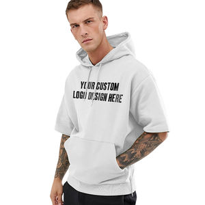 Fabricant de sweats à capuche avec logo en silice haute densité personnalisé petites commandes 100% coton brossé gris chiné sweats à capuche surdimensionnés - Product Image 1