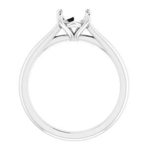 Monture de bague de mariage en argent sterling 925 avec émeraude solitaire, taille émeraude 4,1x12 mm, demi-monture vide pour bijoux pour femmes - Product Image 2