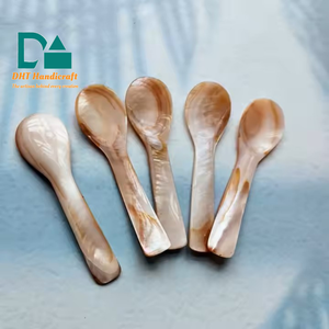 Cuillère économique en nacre naturelle de coquille de rivière, pratique pour le caviar, ustensile de service abordable - Product Image 3